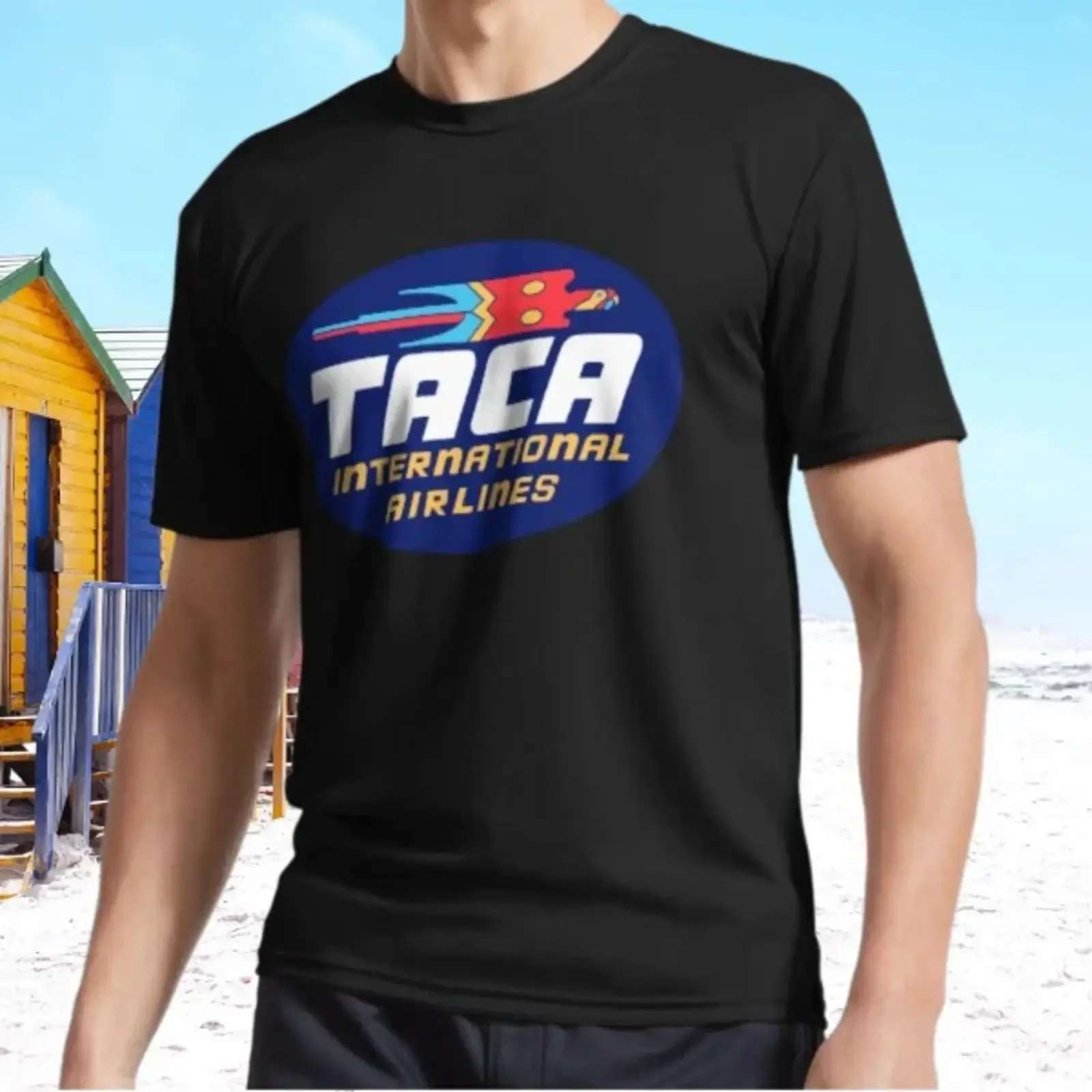 New TACA Airlines Logo 1966 1998 Active T Shirt Funny Size S 5XL Image 1 of 3 vintage Washed fashion Top For Everyday Wear