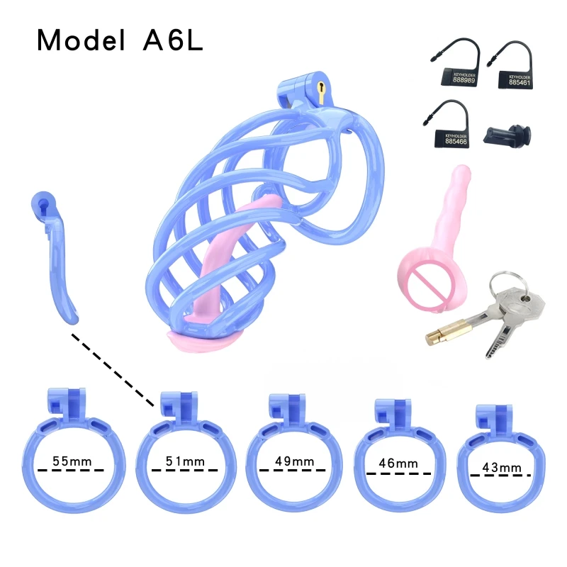 2024 New S Spiral Chastity Lock Anti Cheating Chastity Device Male Cock Cage with 5 Sizes Penis Ring Male Sex Toys Adult Sex Toy