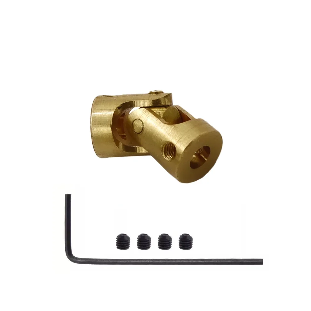 Brass Universal Joint 3mm to 3mm Mini Universal Coupling Micro Shaft Coupler for DIY Projects