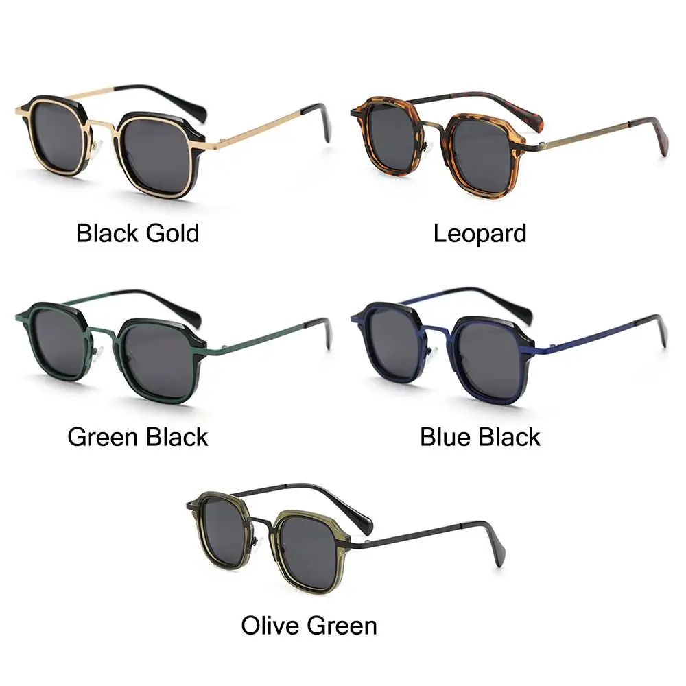 نظارات شمسية كلاسيكية هيب هوب معدنية رائعة للحماية من الأشعة فوق البنفسجية، ظلال فاسق للرماية في الشوارع للنساء والرجال