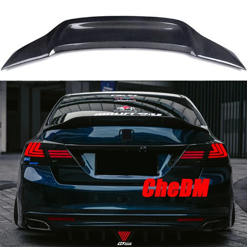 For Honda 9th Generation Accord Retrofit True Carbon Fiber Rear Spoiler True Carbon Fiber Rear Wing Retrofit Trim For Honda 9th