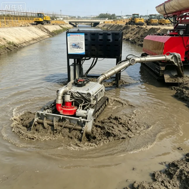 Dredging Robot Underground Mining Dredging Machine Sludge and Muck Sewage Treatment Easy To Operate Desilting Cleaning Machine