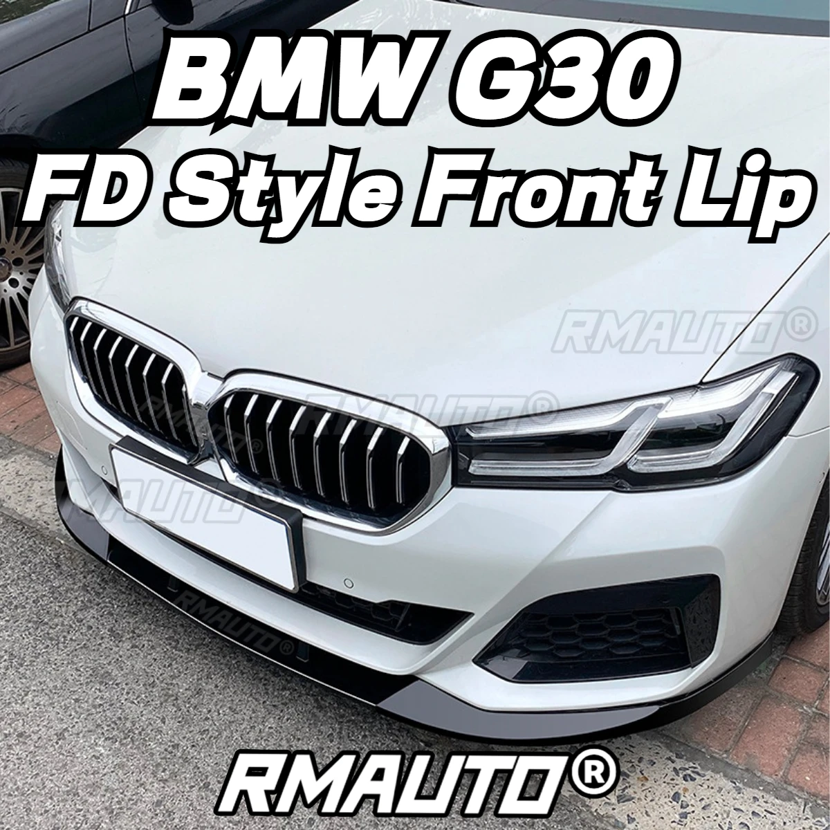 

FD Style G30 Lip Car Front Bumper Lip Splitter Spolier Diffuser Bumper Cover Body Kit for BMW 5 Series G30 M Sport 2021-2022