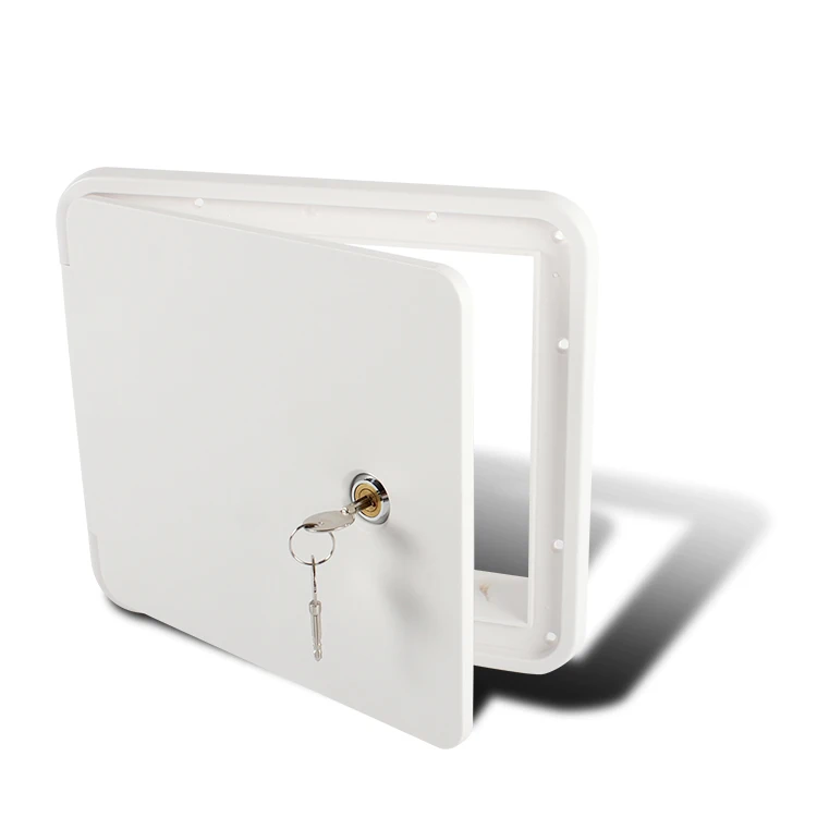 TYTXRV Caravan Accessories Trailer Parts White Lockable RV Caravan Hatch Camper Hatch RV Exterior Parts & Accessories