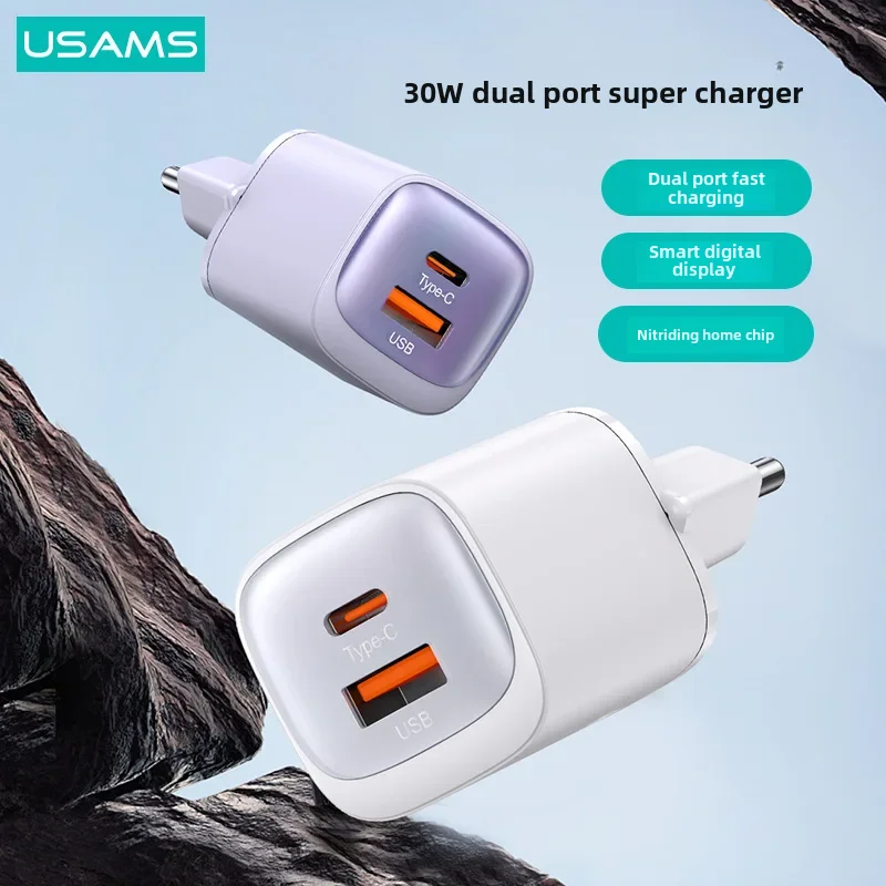 Usams Pd30w Fast Charger Head Phone Charger Suitable For Tablet Type-c European Regulation British Regulation