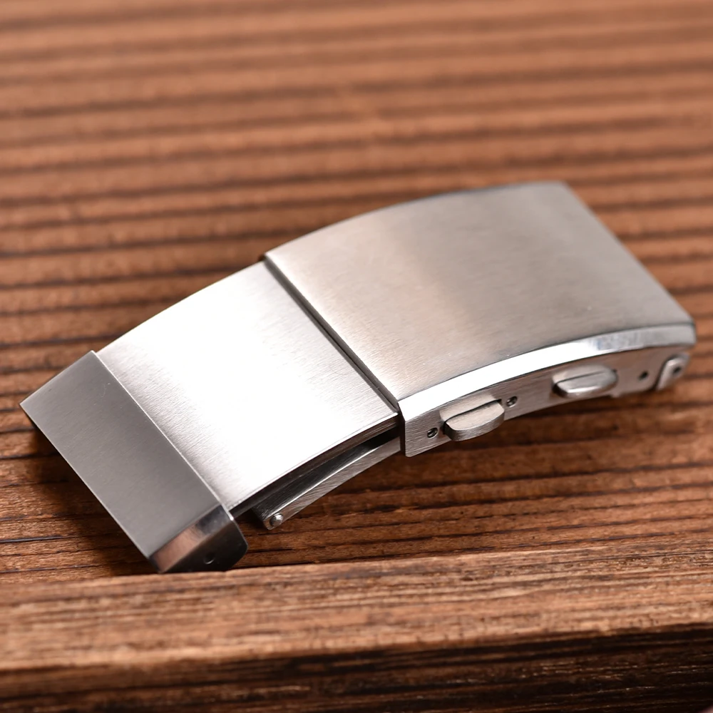

Extended 316L Solid Stainless Steel Watch Buckle 18mm20mm Adjustable Folding Buckle 22mm Double Push Butterfly Metal Watch Clasp