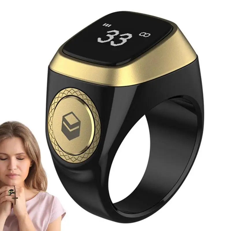 Iqibla Smart Tasbih Tally Counter for Muslims Zikr Ring Bluetooth Electronic Digital Tasbeeh 5 Prayer Time Vibration Reminder