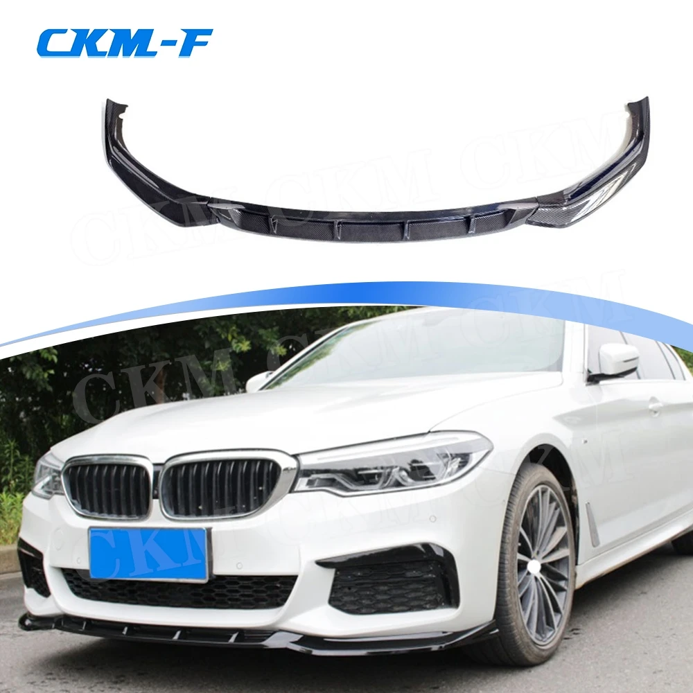 

ABS Carbon Look Front Bumper Lip Car Decoration For BMW 5 Series G30 G31 G38 540i M Sport 2017 2018 2019