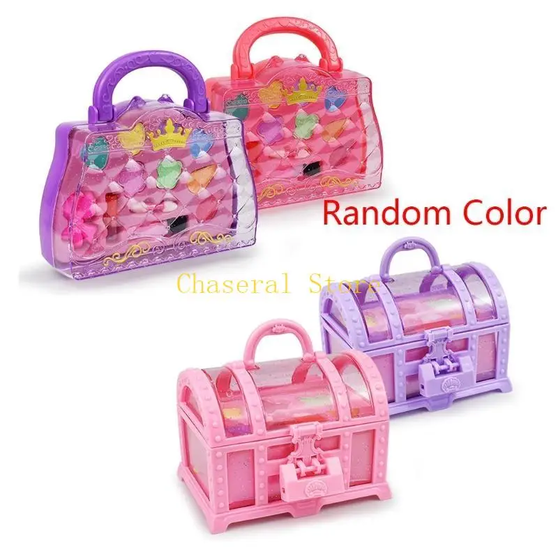 E7CE Princess Jewelry Box Girl For Play House Jewelry Box corbata para cabeza Cabeza juguete Vestida Magnimiento