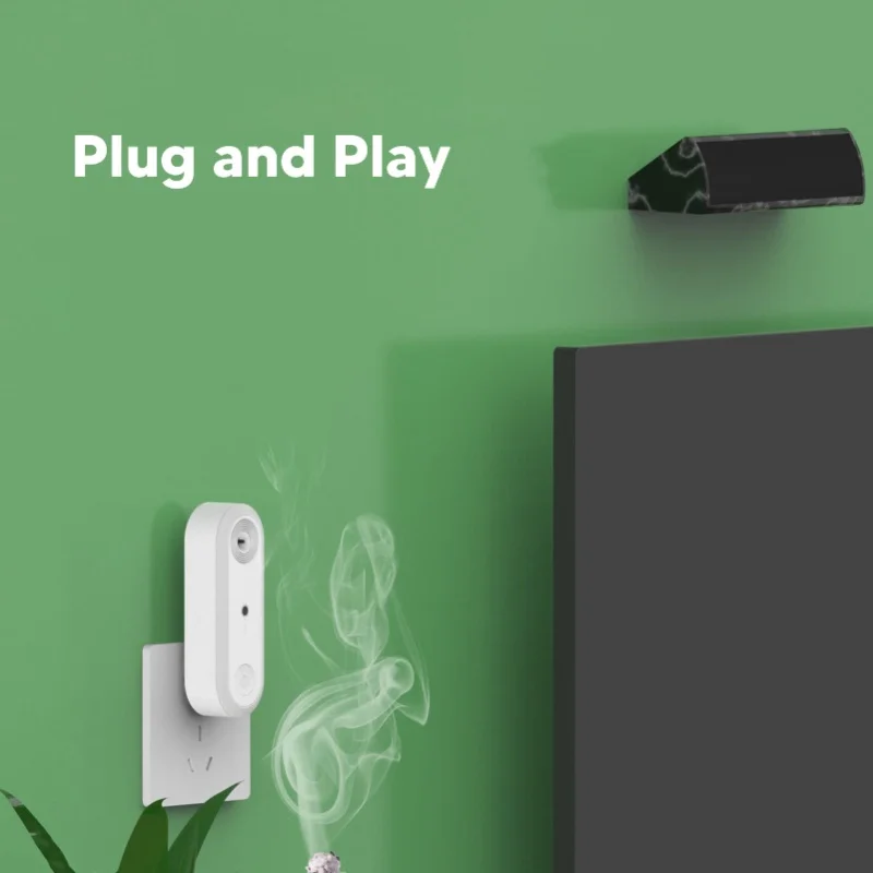 Smart Sensor Air Purifier Plug In LED Smoke Formaldehyde Removal Negative Ion Generator 100-240V EU Plug Night Light