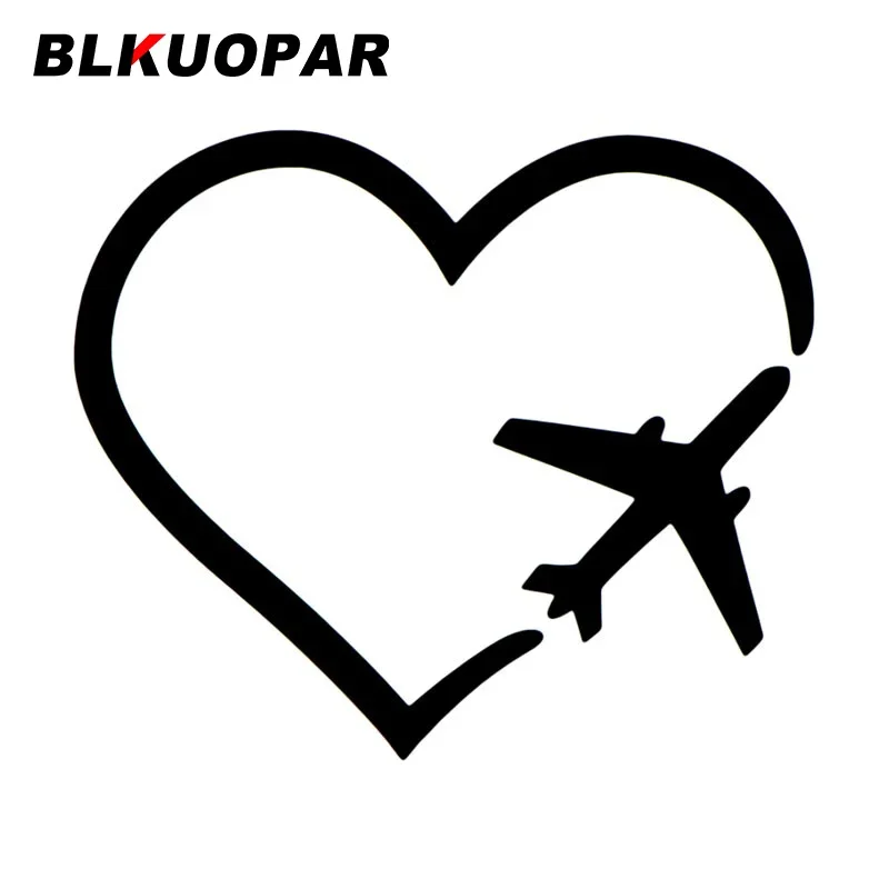 

BLKUOPAR Airplane Aviation Pilot Car Sticker Sunscreen Waterproof Original Funny Vinyl Occlusion Scratch VAN Car Accessories
