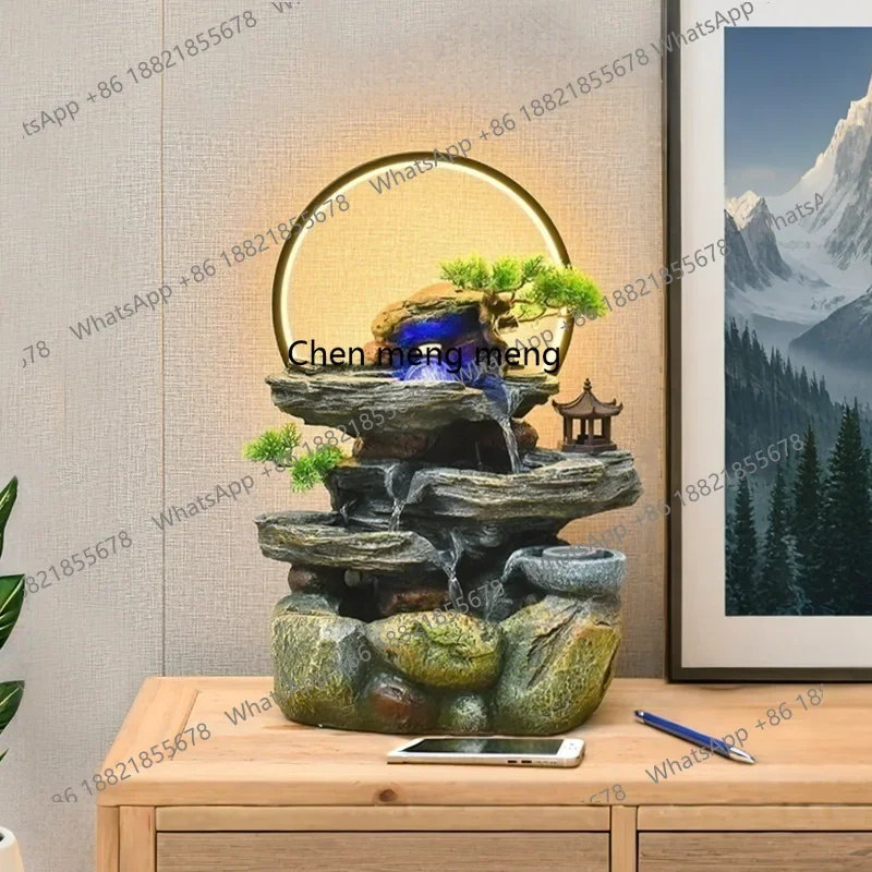 AB03Rockery water fountain ornament opened, cashier front desk alpine fortune, circulating water