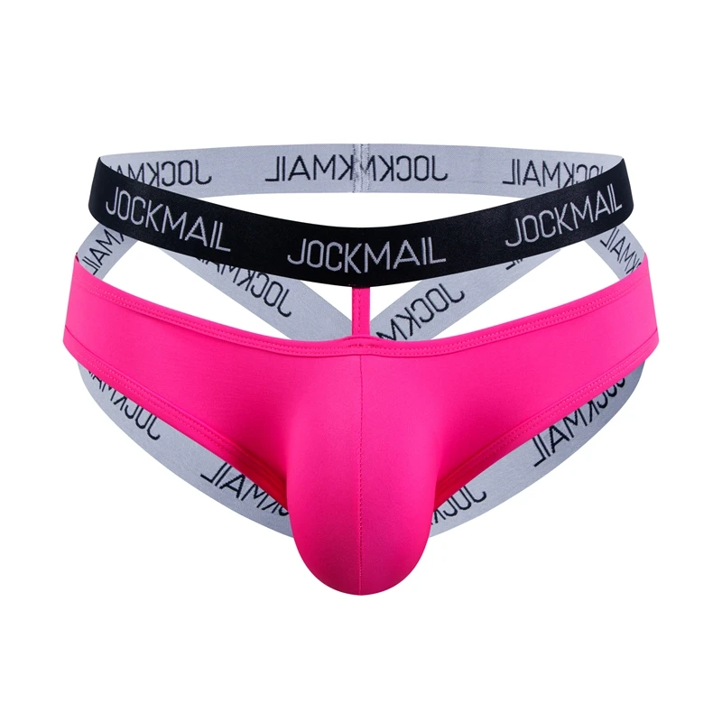 JOCKMAIL Men Sexy G String Thong Erotic Jockstrap Bondage Gay Underwear Penis Pouch Harness Lingerie Hollow Sissy Underpants Hot