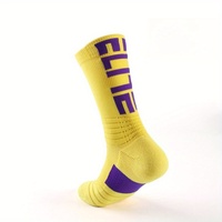 1 Pair of Men's Four Season Competitive Mid Tube Sports Socks: Anti Slip for Football, Basketball, and Baseball Fields