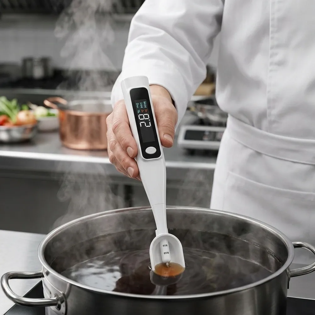YHT26 Salinity Instrument for Sauce Braising Consistency Accurate Salt Monitoring HOLD Reading Feature YHT26 Salinity