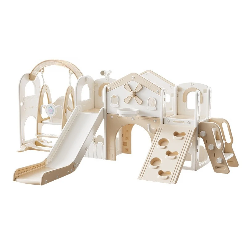 Slide Children's Indoor Household 2 to 10 Year Old Baby Slide Swing 2-in-1 Family Multifunctional Climbing Frame
