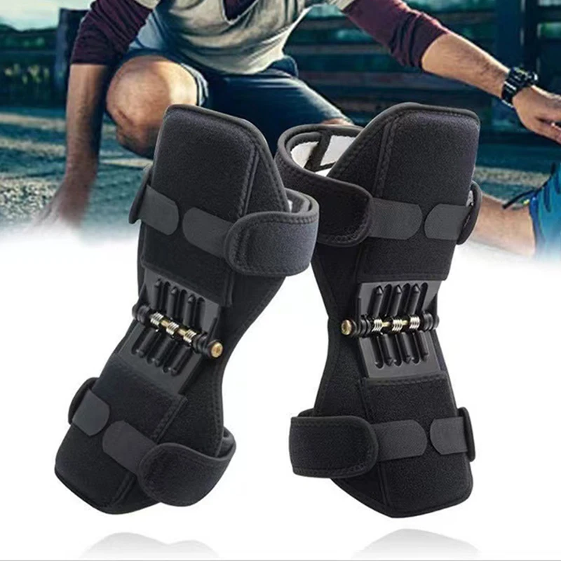 Sport Joint Patella Knee Pads  Elderly Walking Support Protect Fixed Booster Breathable Rebound Spring Knee Lift Knee Braces