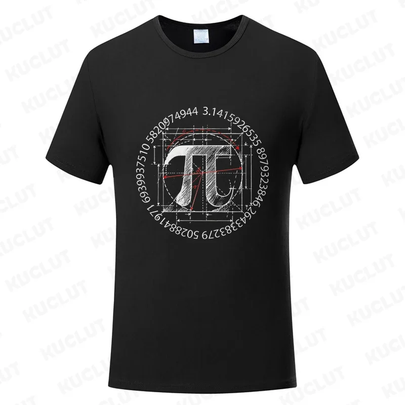 Pi Π Symbol Design T-shirty Moda Odzież Nauka Matematyka T-shirty Letnie Casualowe Koszulki dla Nauczycieli Irrational Number T-Shirt Prezent