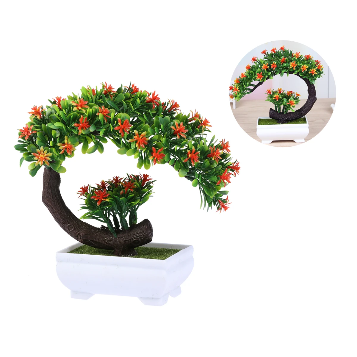 

Artificial Green Potted Indoor Small Tree Purple Decoration Plants for Home Office Resort Community Premium Imitation Plant Pot