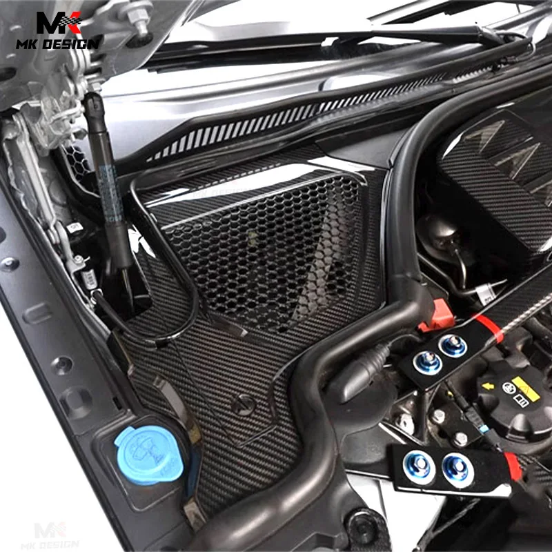 ฝาครอบช่องลมคาร์บอนไฟเบอร์แบบแห้งสำหรับรถยนต์ แผ่นกันฝุ่น