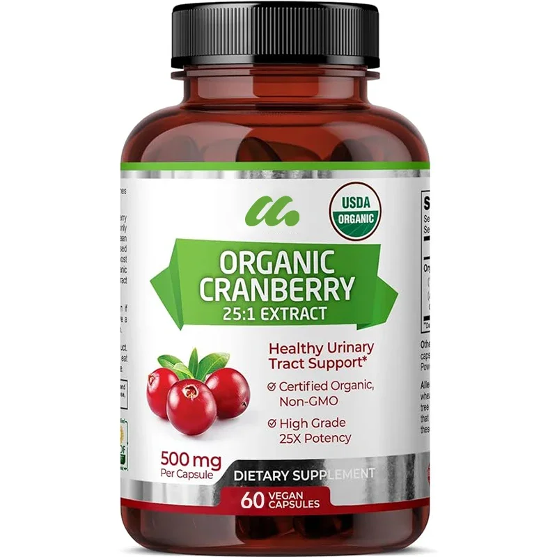 

Organic cranberry 25:1 extract, standardized, concentrated 25x extract, 100% vegetarian