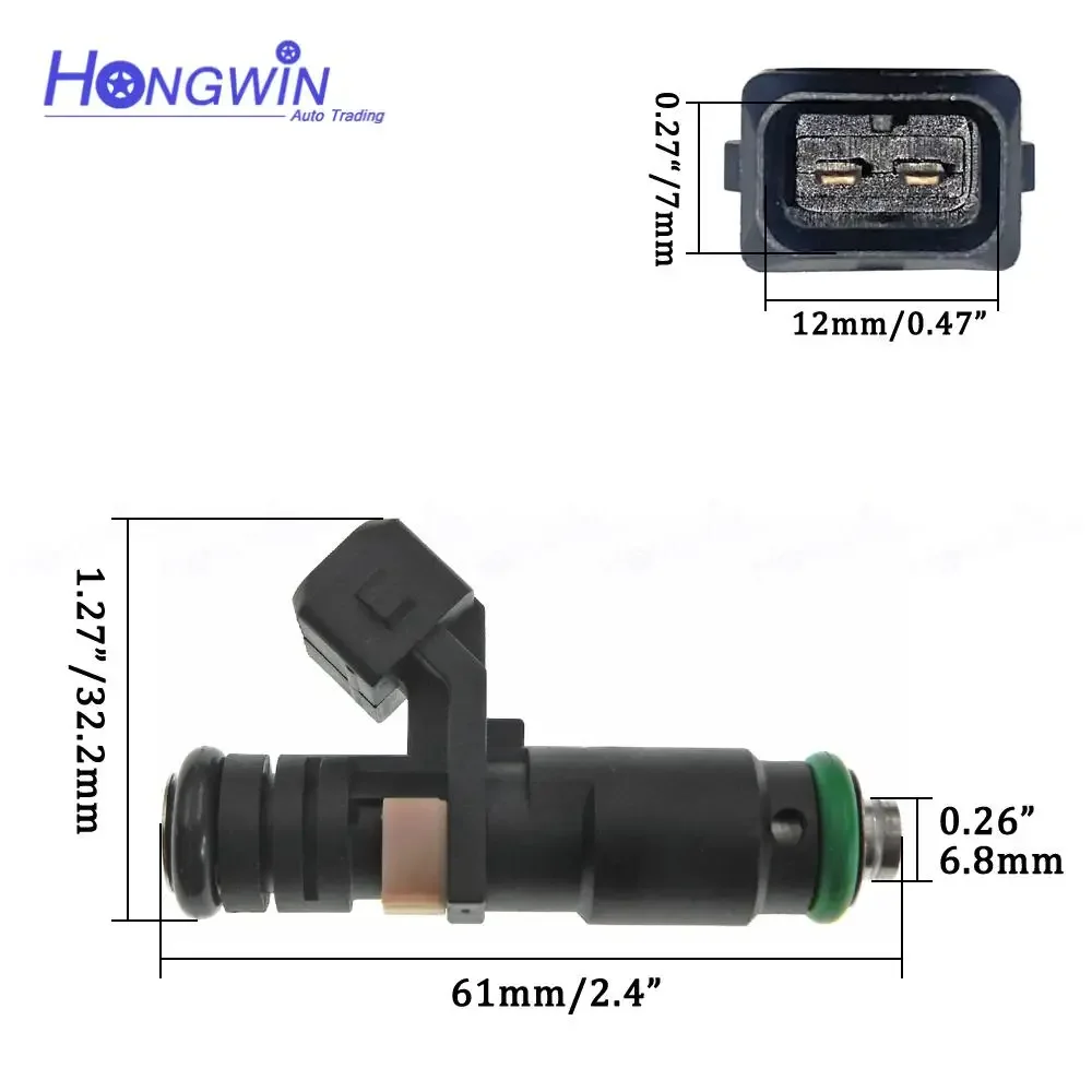 4PCS 7163001198 5WY-2805A 5WY2805A 5WY-2805 Car Fuel Injection Nozzle Plug For Hyundai Kia Pride Van Kombi 1.1 1.3 1.6 16V