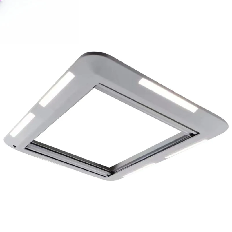 RV sunroof aluminum composite outer frame ABS integrated molding inner frame double-layer acrylic glass top