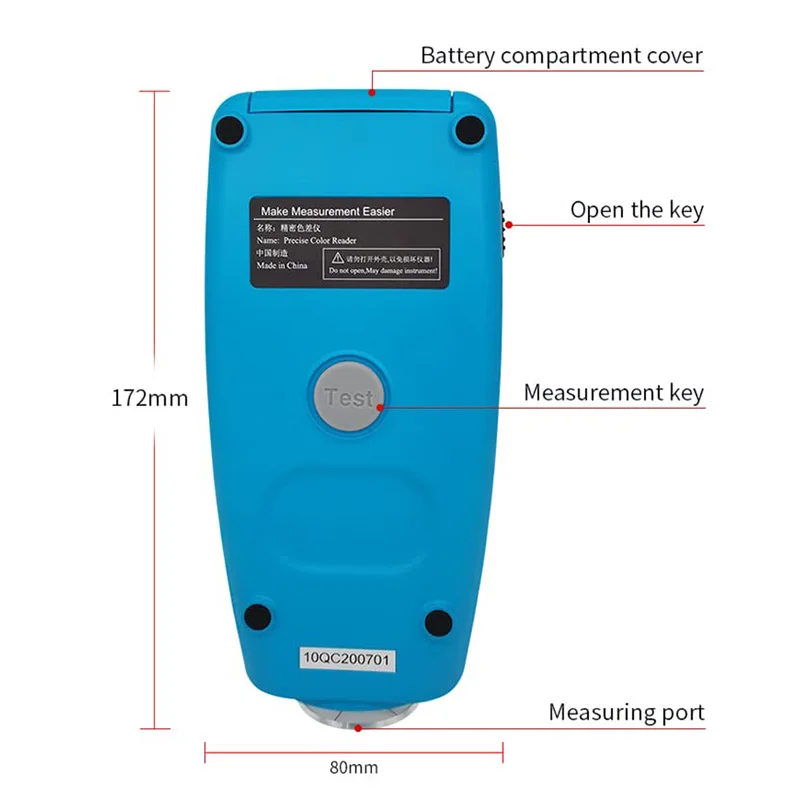 Portable High-Precise Digital Color Analyzer with Color Screen Display for Lab Testing and Color Matching for Coating Printing