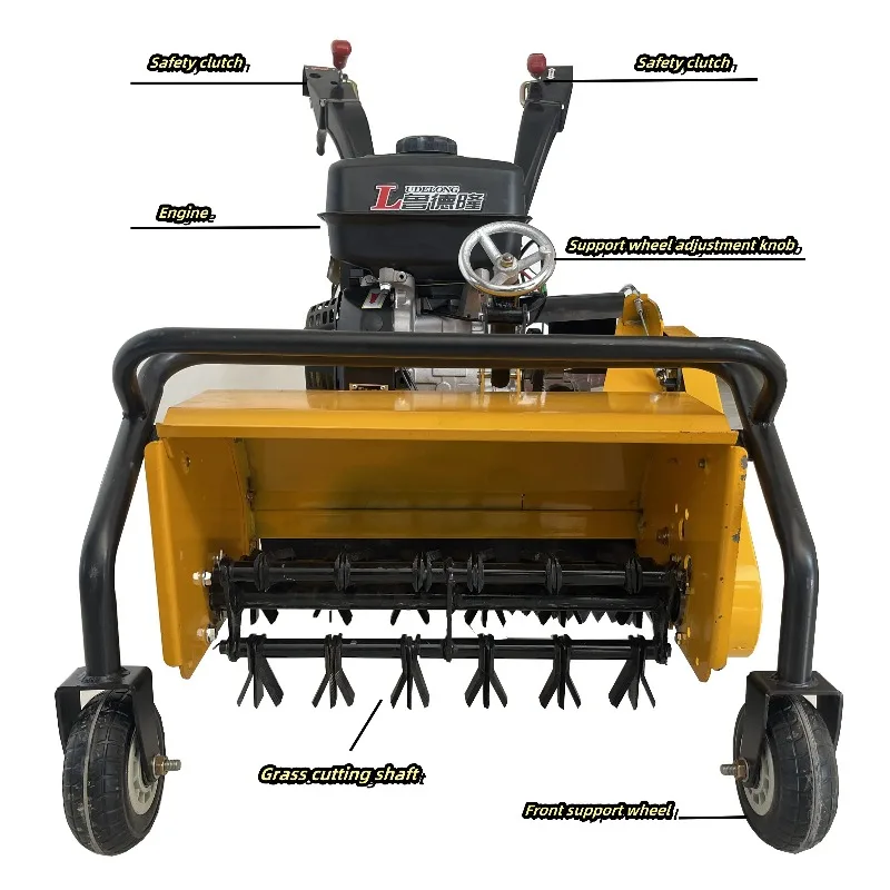 Self Propelled Mini Tiller Garden Tractor Cultivators With Grass Cutting Shaft Di esel Four Wheel Weeder For Farm