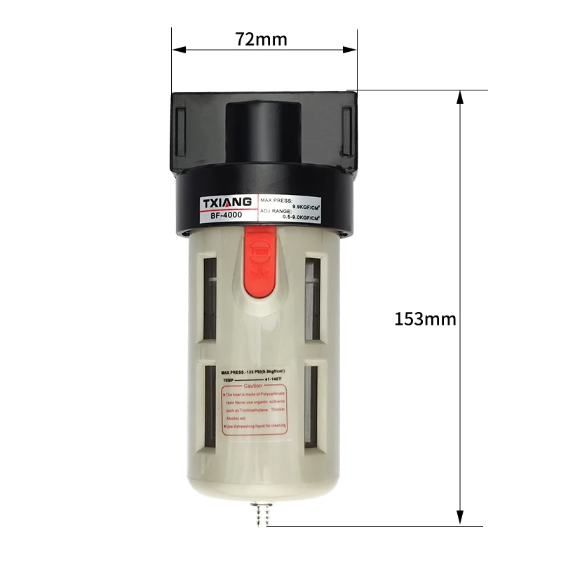 

1 pcs BF4000 1/2'' Air Source Treatment Pneumatic Component Filter Oil-water separator air compressor filter