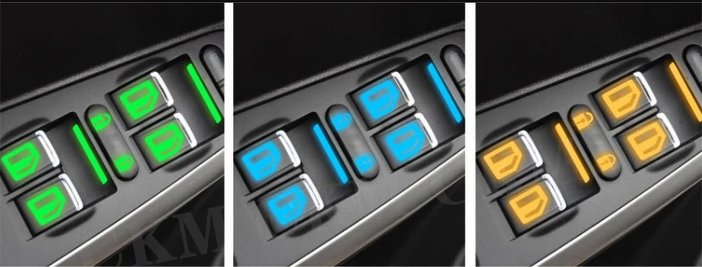 1set Auto Windows Control Panel Leuchtende Aufkleber Tür Fensterheber Schalter Dekoration Auto Innen Aufkleber Auto Zubehör