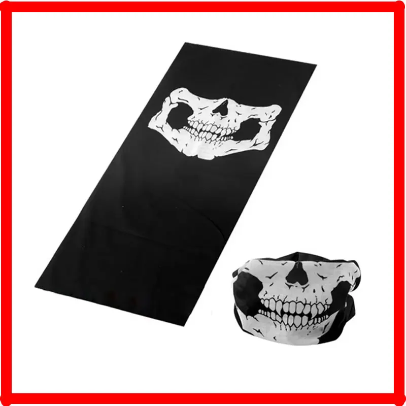1/2pcs Motorcycle Scarf Face Mask Shield Skull Ghost Face Riding Balaclava Outdoor Winter Warm Bike Head Face Mask Shield