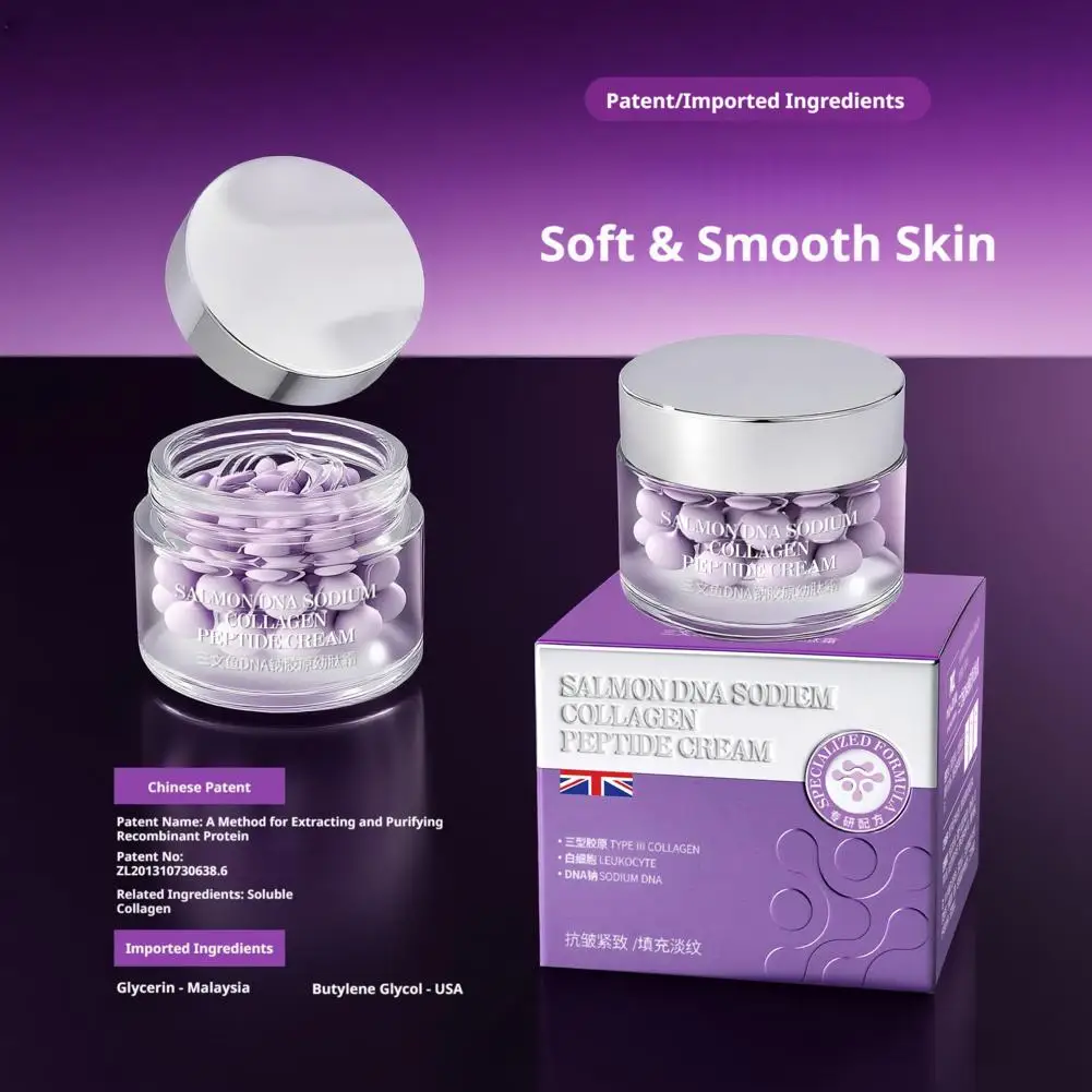 50g Salmon Collagen Peptide Firming Cream - Anti-Wrinkle & Lifting, Deep Hydration for All Skin Types