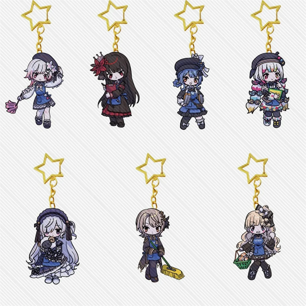 

6cm Anime Magical Girl Witch Trial Acrylic Stand Keychain Characters Ornament Accessories Christmas Collection Gift
