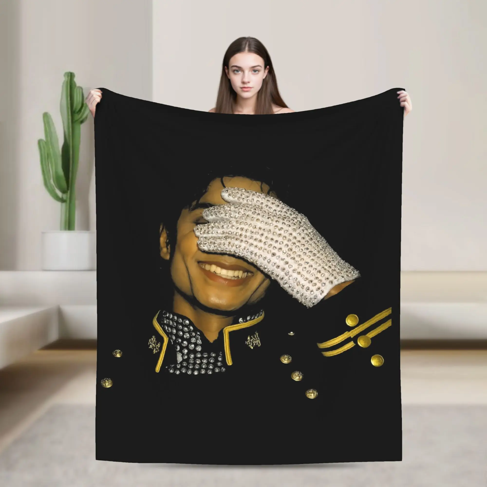 MJ Glove Vintage Michael Jackson Blankets Coral Fleece Plush Textile Decor Breathable Throw Blankets Bedding Travel Bedspreads
