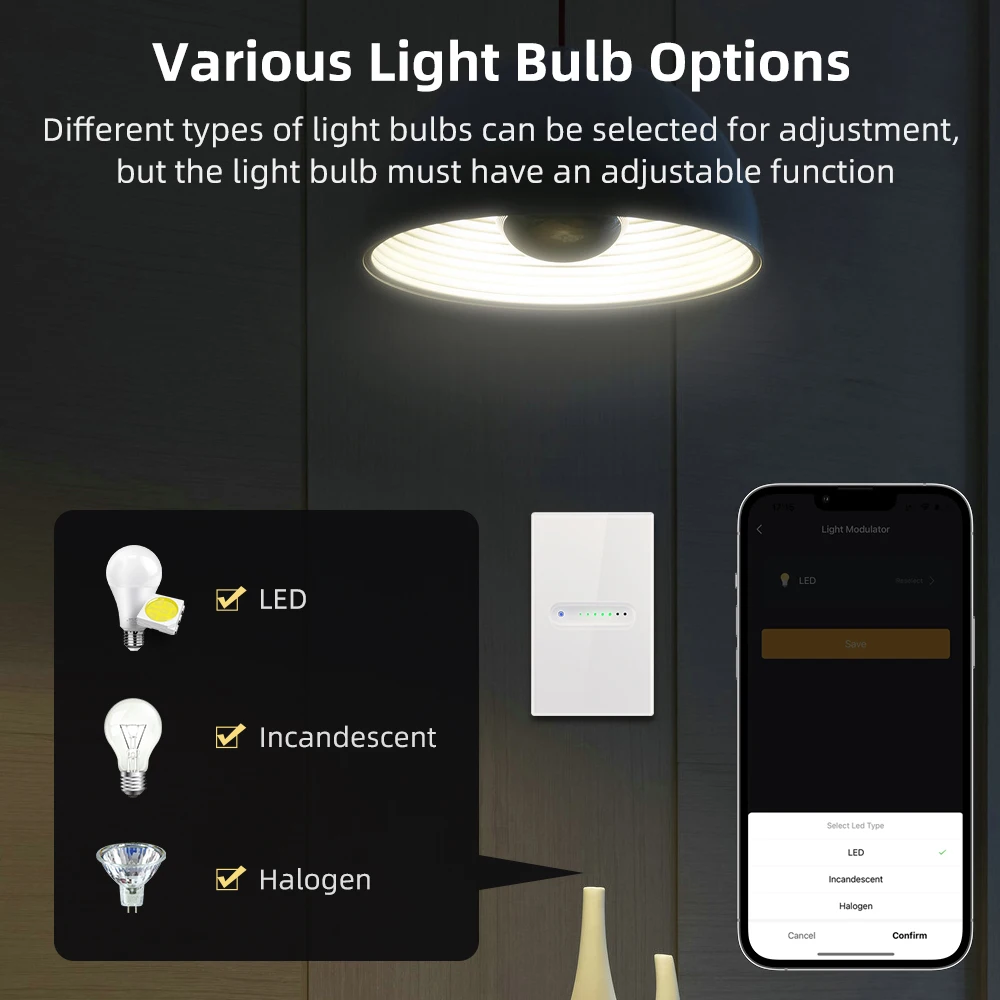 MIUCDA Tuya WiFi/Zigbee interruptor atenuador inteligente interruptor de luz táctil US 1/2 Gang Panel de vidrio aplicación remota Control para Alexa Google Home