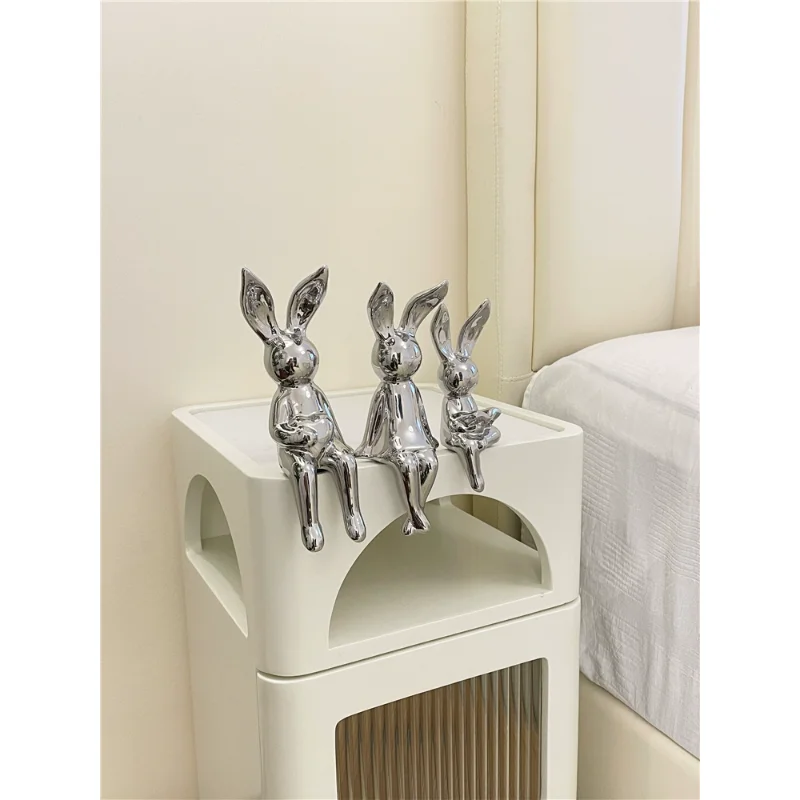 

Creative ceramic rabbit luxury crafts wine cabinet TV cabinet porch home simple Nordic ornaments decorations