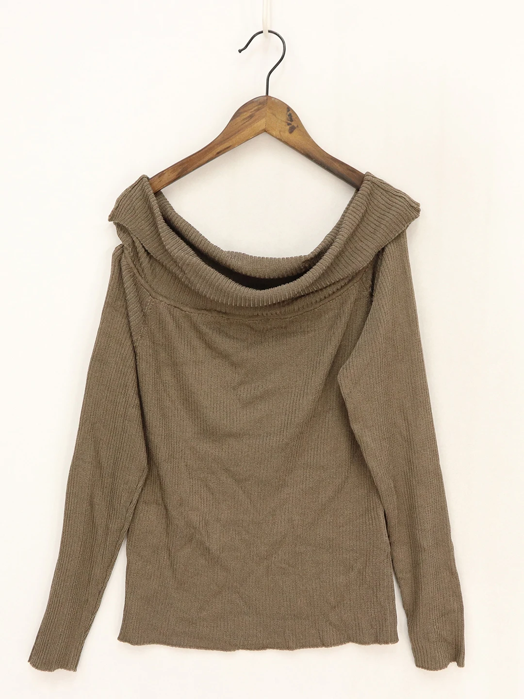 

Spring Autumn Women's Knitted Long Sve One oulder Slim Fit Elastic DN Faion European Sle Color Crew Ne Sweater