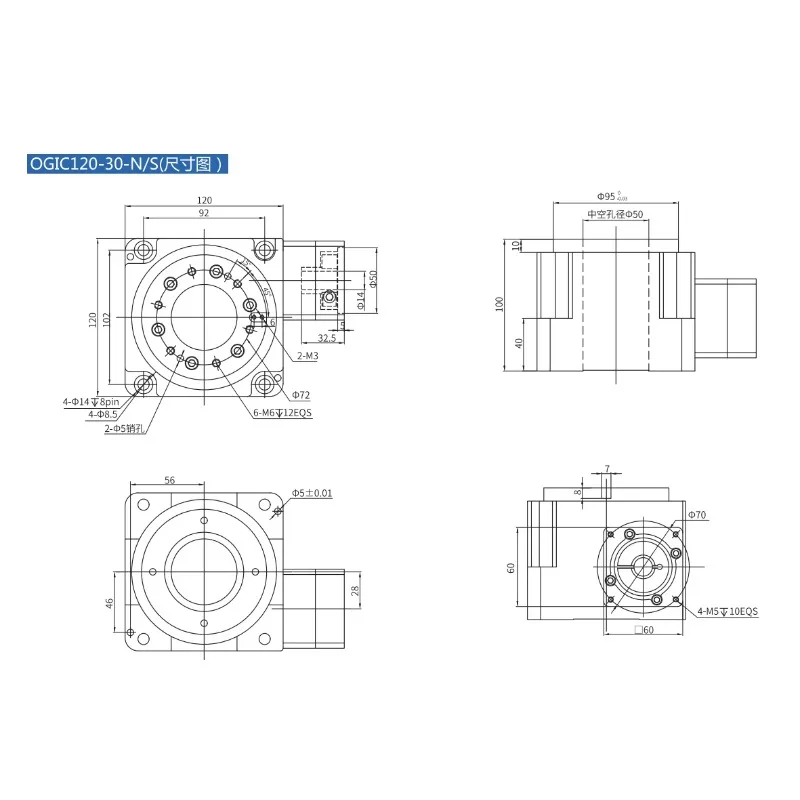 xmsjHarmonic Gear Drive Riduttore di tensione dei denti ipo Ipotooth Piattaforma rotante cava Halberd Wave Gear Rotazione Tavolo da palco
