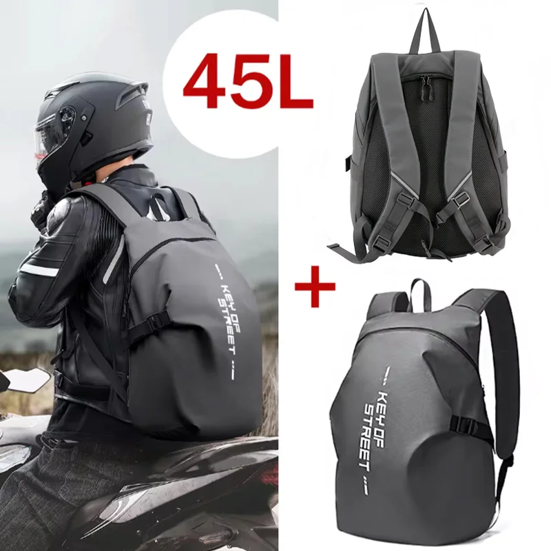 

Рюкзак для шлема для езды на велосипеде на мотоцикле, сумка для хранения шлема большой емкости, походный рюкзак со светоотражающей полосой