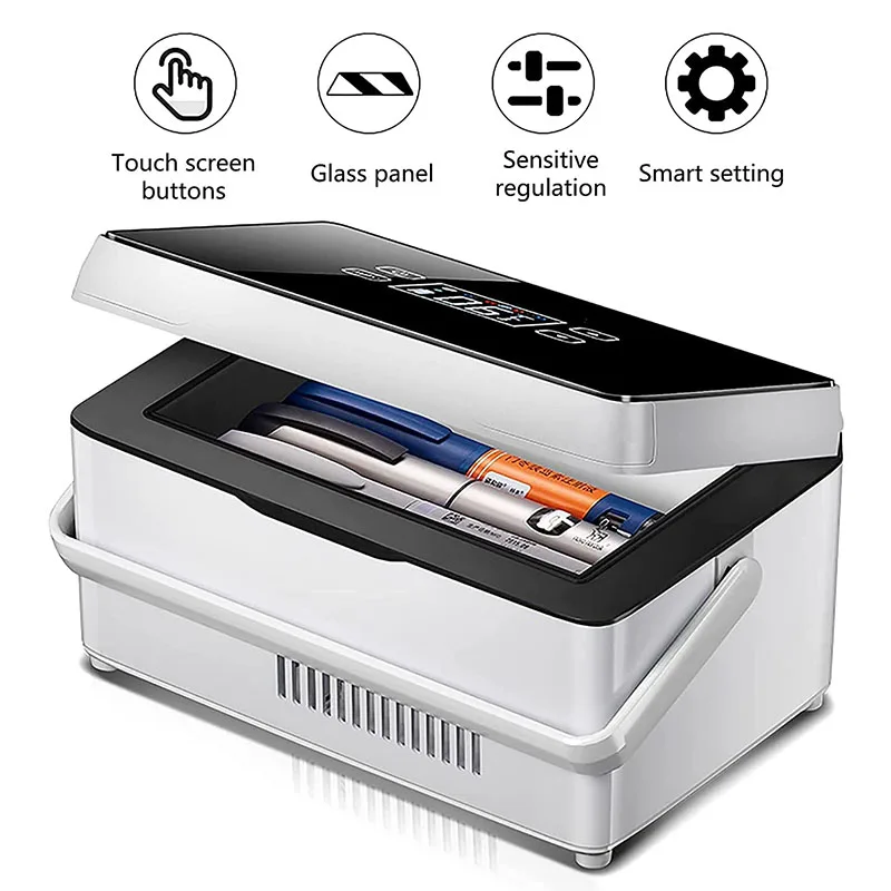 10200mAh Portable Insulin Cooler Case USB Rechargeable Mini Cold Box Drug Medicine Constant Temperature Refrigerator with Bag