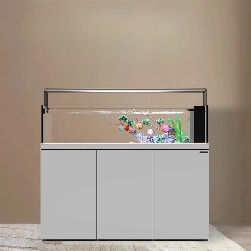

Modern Minimalist Fish Tank Cabinet Nordic Creative Living Room Luxury Ultra-white Glass Aquarium Home Furniture Mueble FYFT