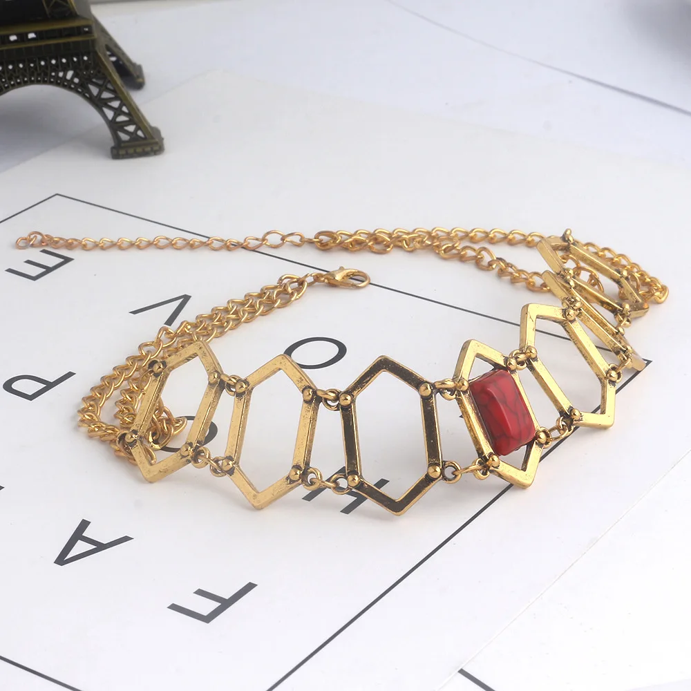 Dragon Movie Same Necklace Retro Medieval Wizard Series Red Crystal Necklace Cosplay Party Jewelry Halloween Gifts