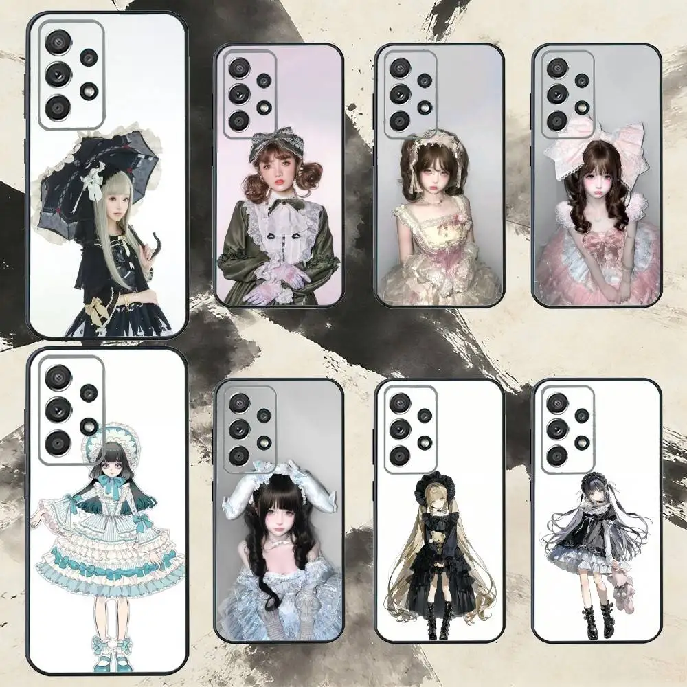 

L-Lolita G-Girl Phone Case For Samsung S25,S24,S21,S22,S23,S30,Ultra,S20,Plus,Fe,Note,10,9,5G Black Cover