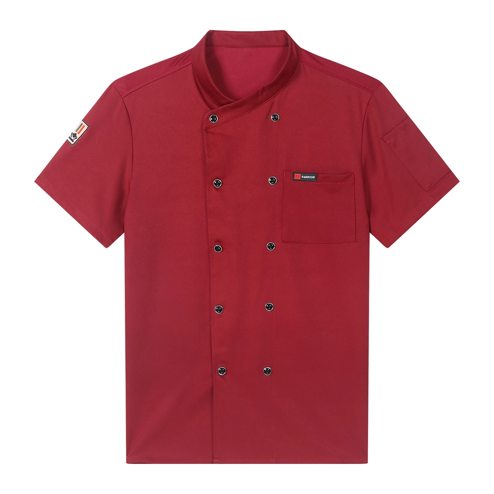 Mens Womens Chef Shirt Work Uniform Adults Jacket Cooking Tops with Pockets for Kitchen Restaurant Hotel Cafe Bakery Canteen