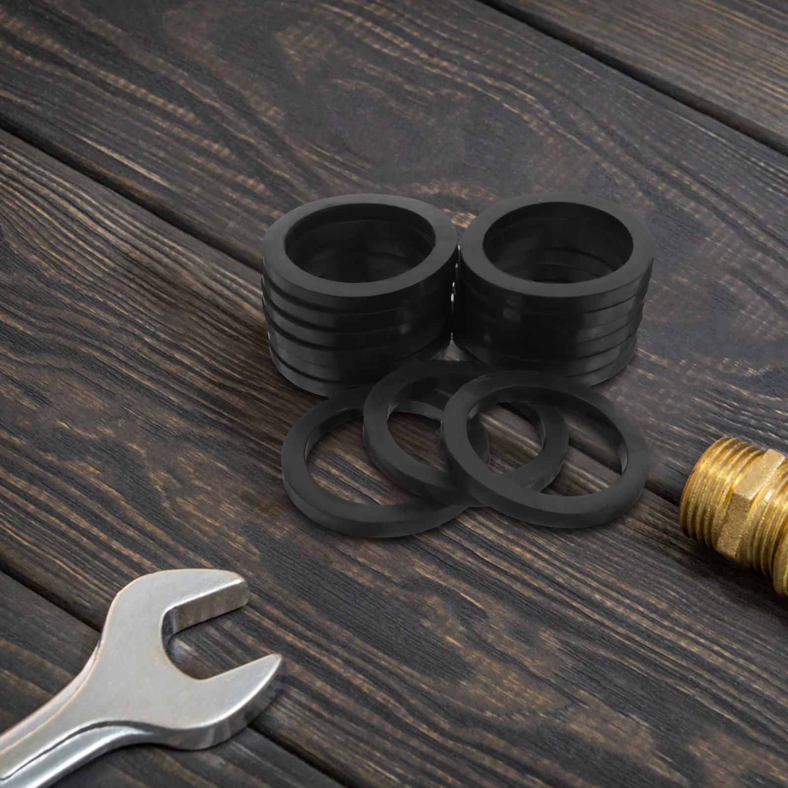 

15pcs Camlock Washers Nitrile Rubber Flat Gasket Sealing Ring Water Garden Hose Female Coupler Leakproof Shockproof Antislip Cam