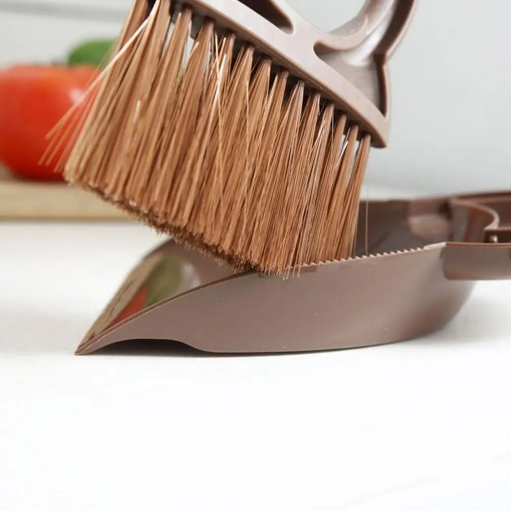 Pet Hair Cleaning Brush Handheld Brush 2pcs Brush Set with Round Handle Portable Handheld Broom Dustpan Home Cleaning Accessorie