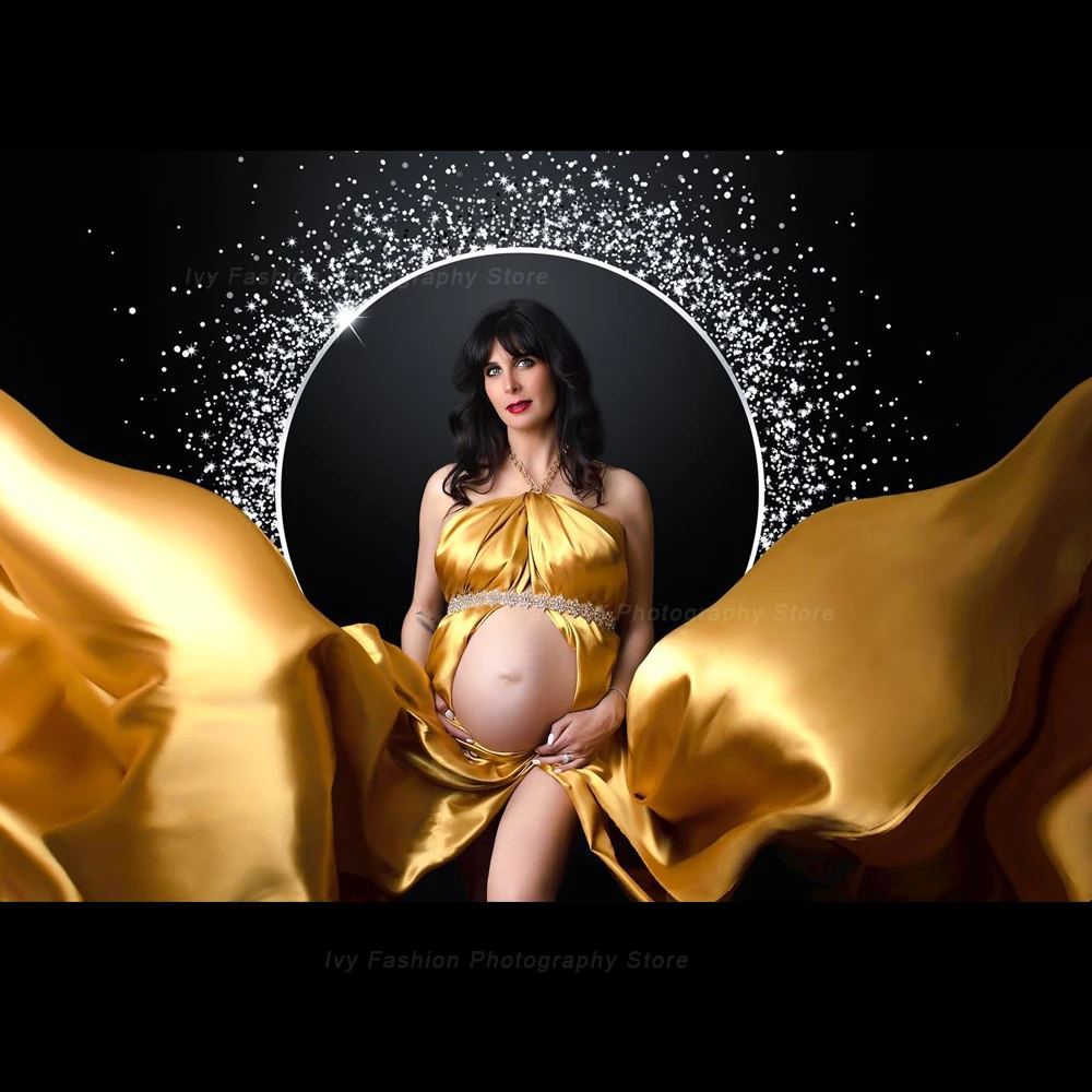 Miękka satyna połysk tkaniny Studio akcesoria myśliwskie fotografia ciążowa rekwizyty sesja zdjęciowa tło materiałowe jasny — zdjęcie 6