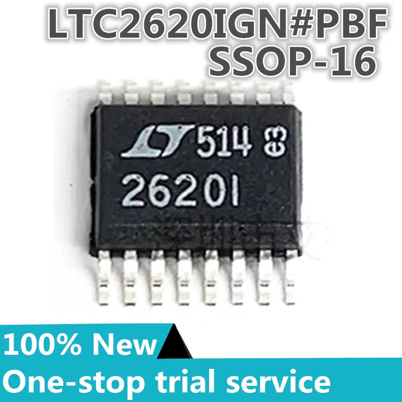 

2-100pcs %New original LTC2620IGN Silk screen 2620I LTC2620IGN#PBF package SSOP-16 12-bit digital-to-analog conversion