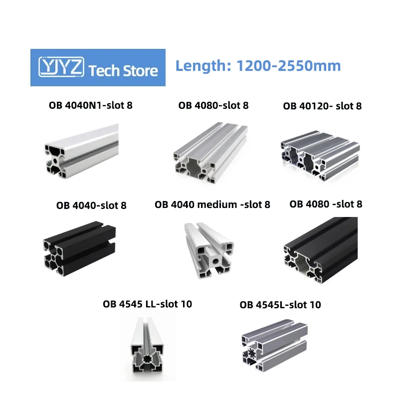 Aluminum Profile European Standard 4040 4080 4545 40120 Industrial Aluminum Profile Mask Machine Accessories Square Tube Frame